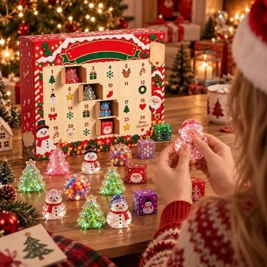 Calendario de Adviento Navideño de Squishies 2026 - Mochi Squishy – 24 días 🎄🎁