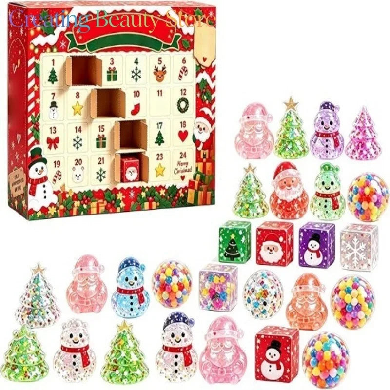 Calendario de Adviento Navideño de Squishies 2026 - Mochi Squishy – 24 días 🎄🎁
